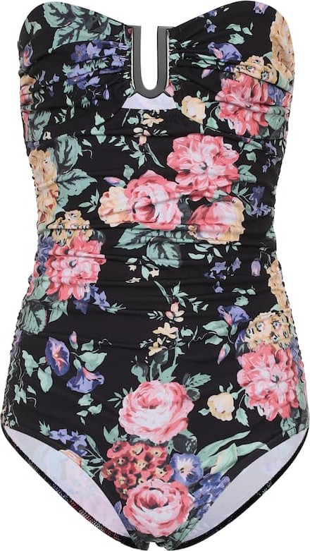 Zimmermann Allia floral bandeau swimsuit