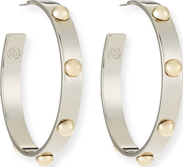 Tory Burch Stack Studded Hoop Earrings