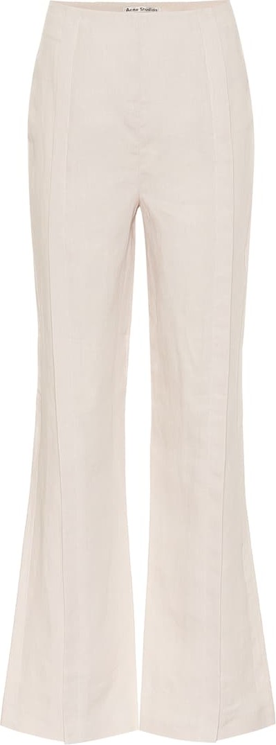 Acne Studios High-rise flared linen pants