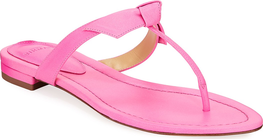 Alexandre Birman Clarita Naked Leather Thong Sandals