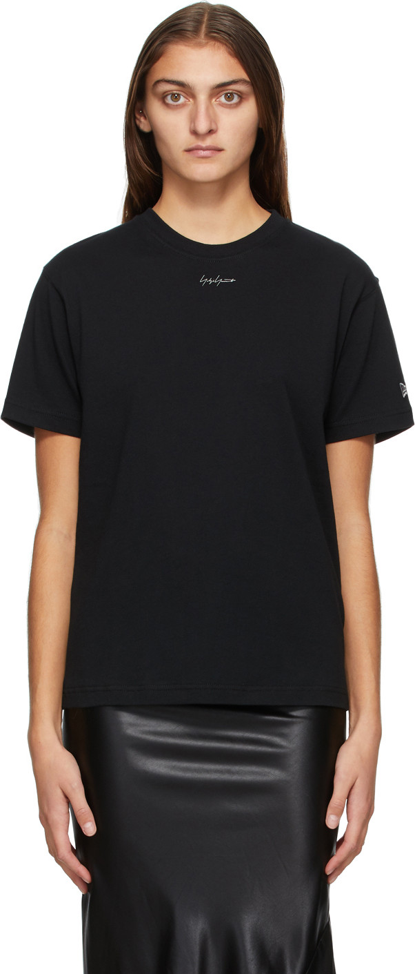 Yohji Yamamoto - Black New Era Edition Small Logo T-Shirt Yohji Yamamoto - Black New Era Edition Small Logo T-Shirt