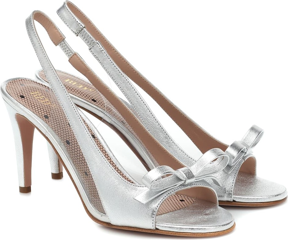 RED Valentino RED (V) leather slingback pumps