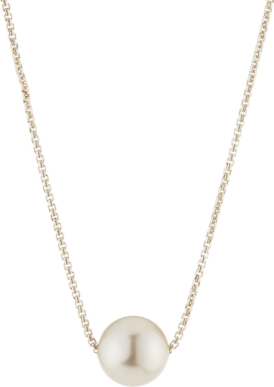 Alex and Ani Sea Sultry Pearly Adjustable Necklace, Silver