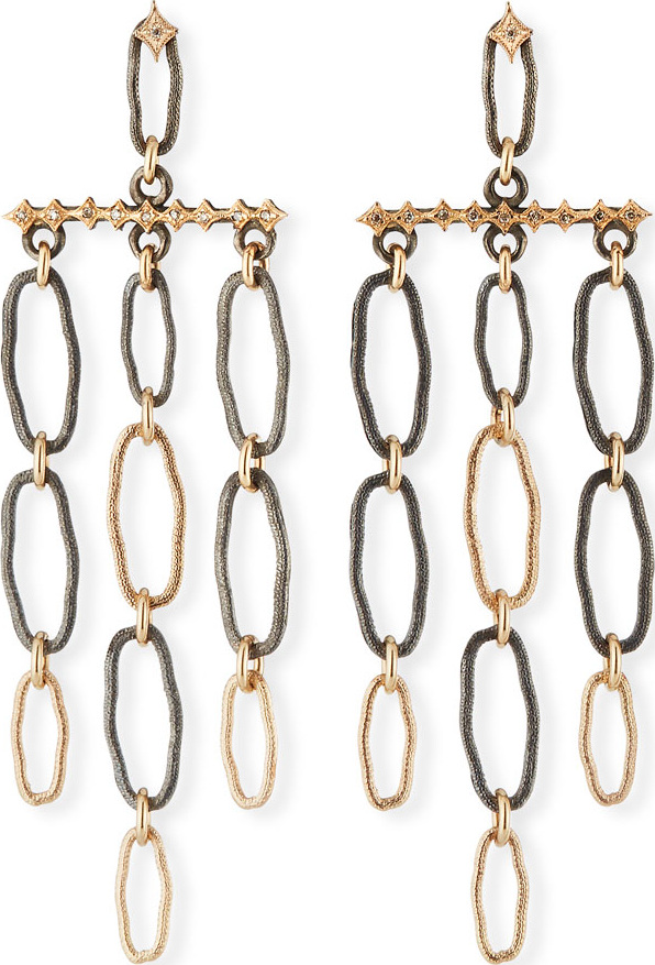 Armenta New World Oval-Link Dangle Earrings