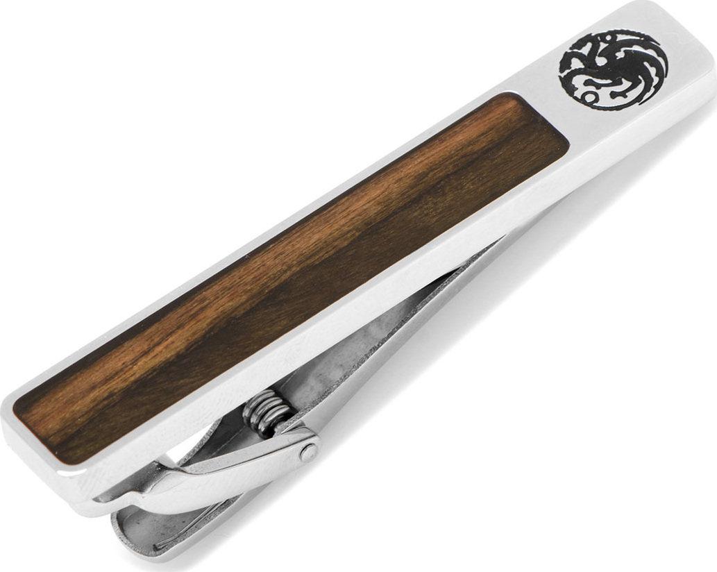 Cufflinks Inc. Game of Thrones Targaryen Filigree Wood-Inlay Tie Clip