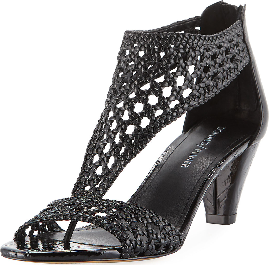 Donald J Pliner Verna Woven Low Sandal, Black