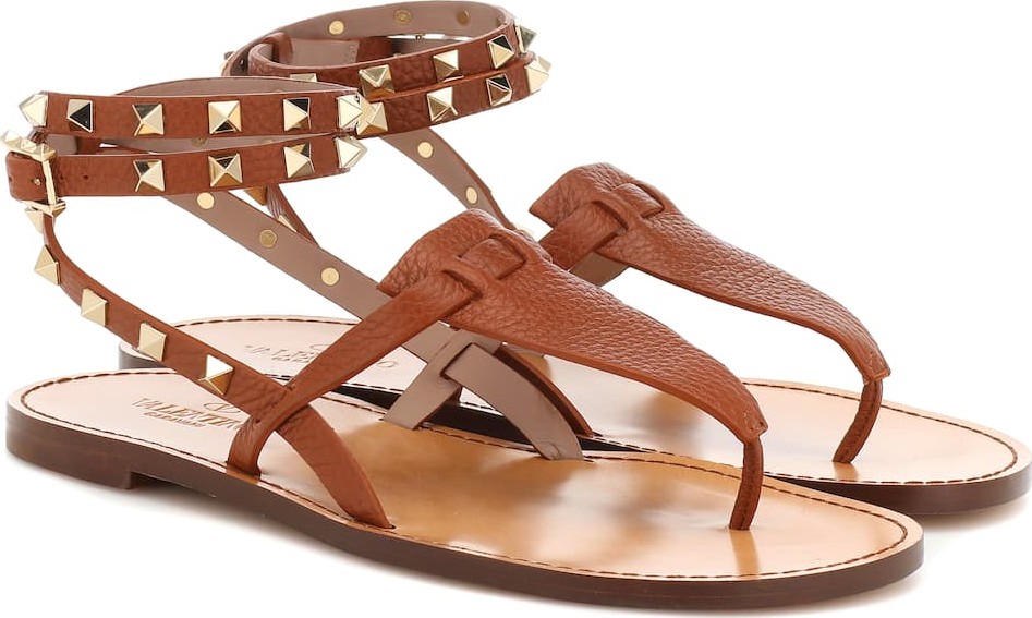 Valentino Valentino Garavani Rockstud Double leather sandals