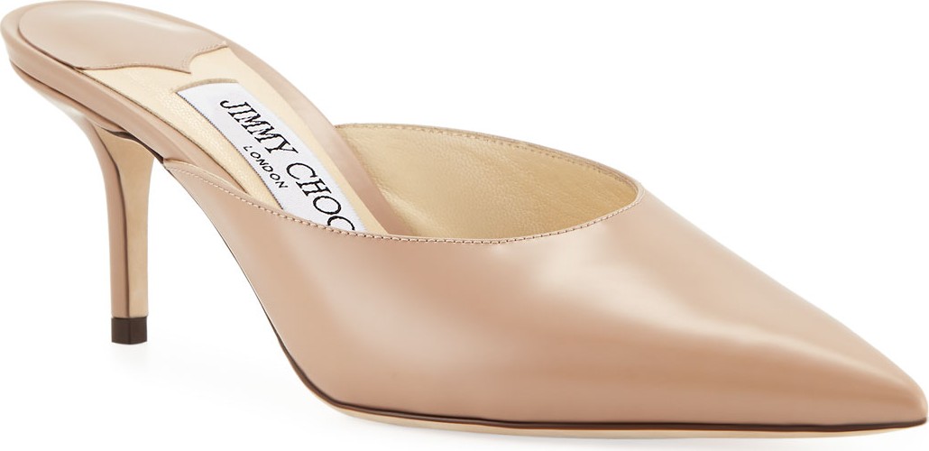 Jimmy Choo Rav Leather Slide Mules