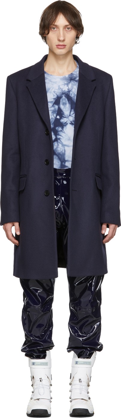 Acne Studios Navy Wool Odilon Coat