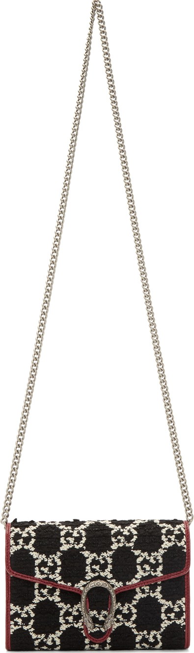 Gucci Navy Tweed Dionysus Chain Bag