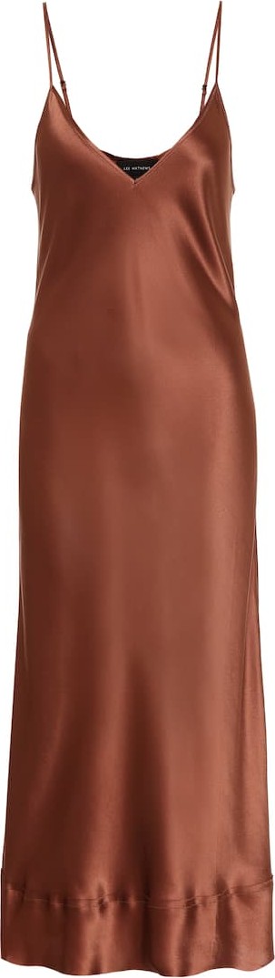 Lee Mathews Stella silk-satin slip dress