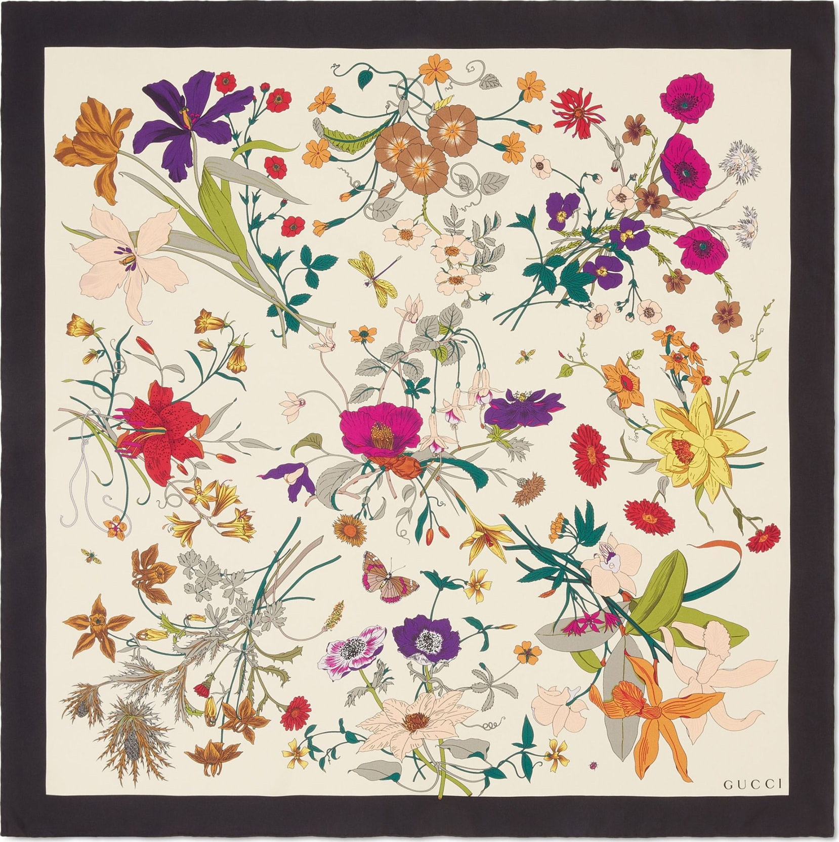 Gucci Flora Gothic Silk Scarf