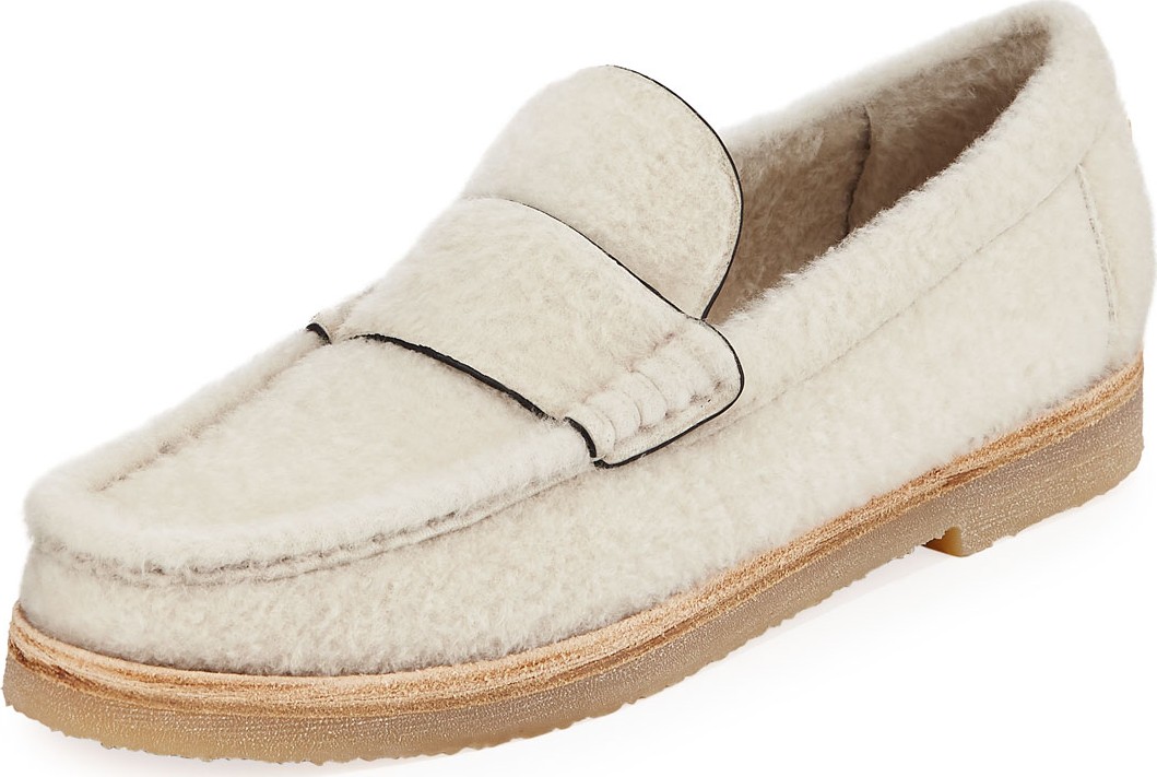 Stuart Weitzman Bromley Shearling Fur Loafers
