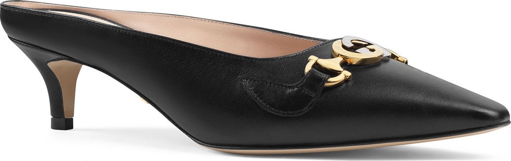 Gucci Zumi Kitten-Heel Mules