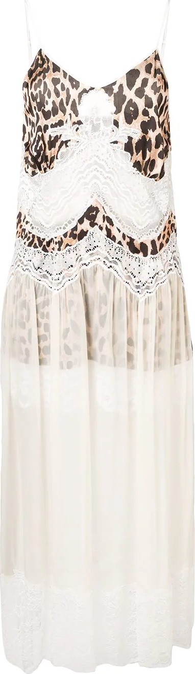 Paco Rabanne leopard print lace dress