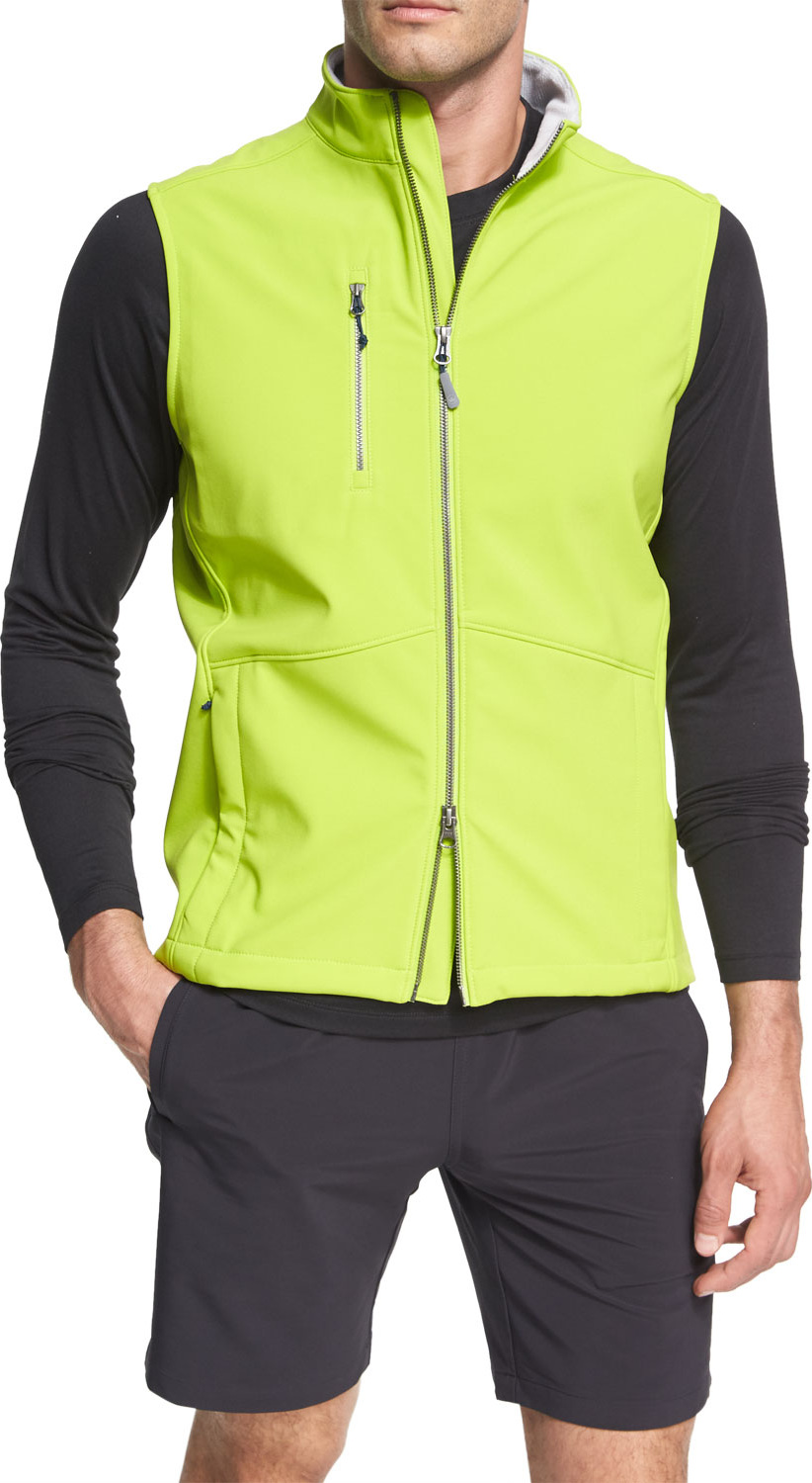 Peter Millar Crown Sport Juneau Soft-Shell Vest, Lime