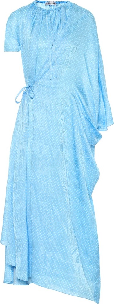 Balenciaga Polka-dot silk midi dress