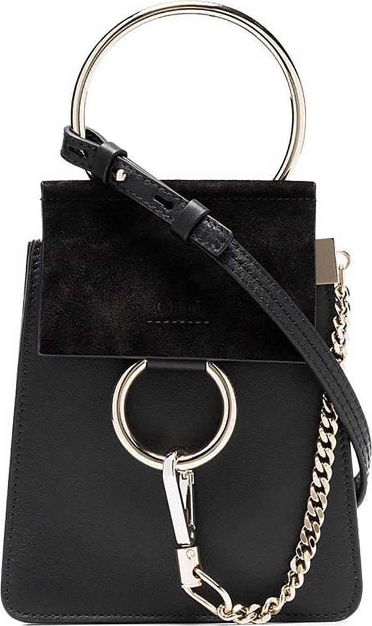 Chloe black Faye small leather bracelet bag