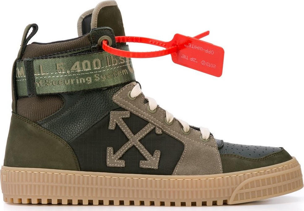 Off White industrial high-top sneakers