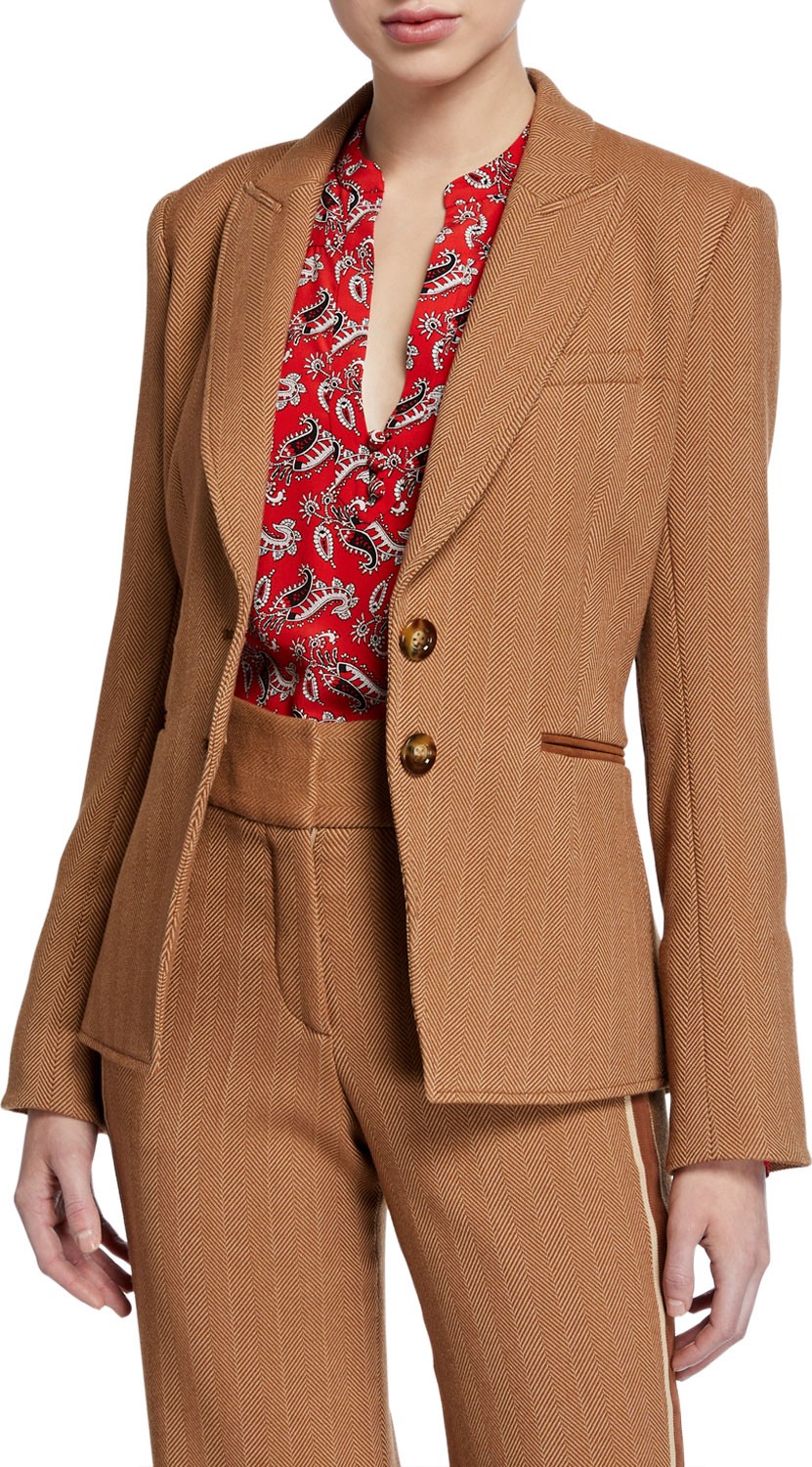 Veronica Beard Hudson Herringbone Dickey Jacket