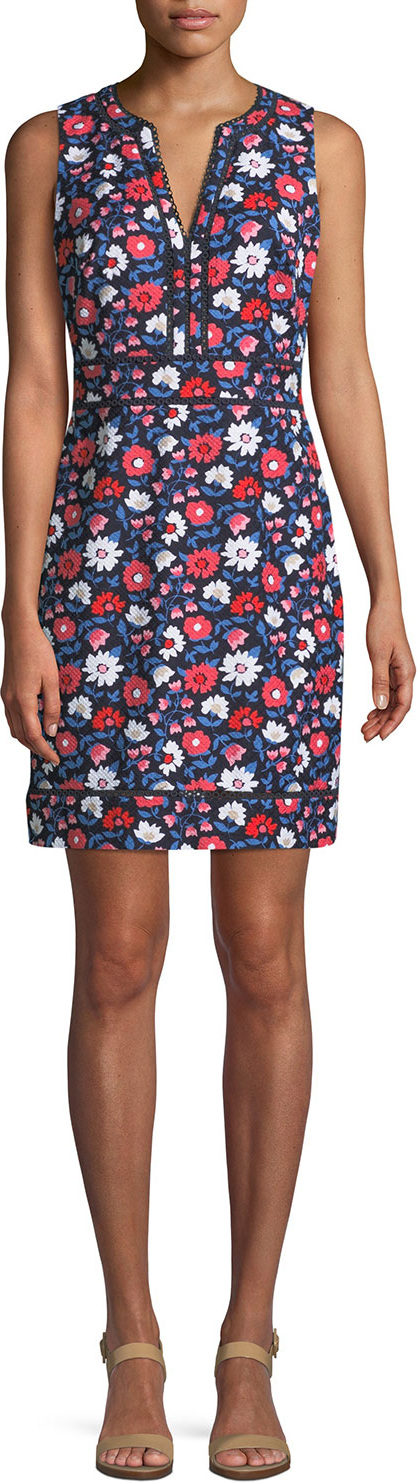 Kate Spade New York daisy jacquard sleeveless sheath dress