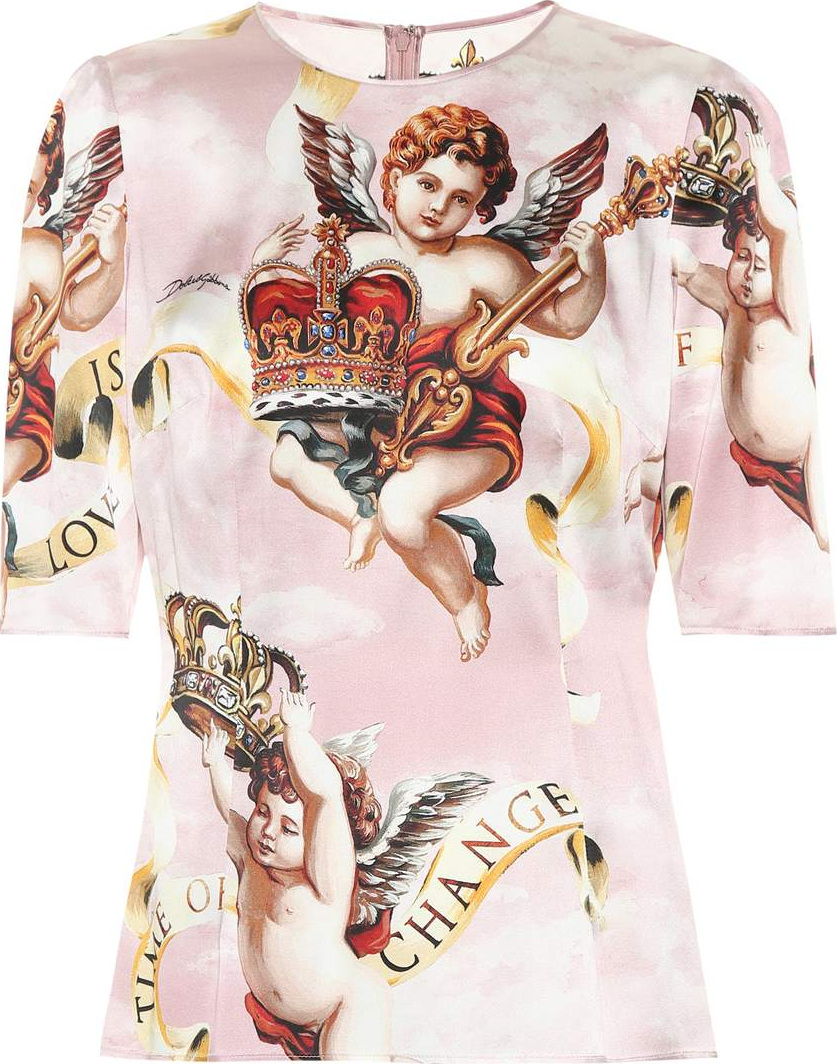 Dolce & Gabbana Printed silk top