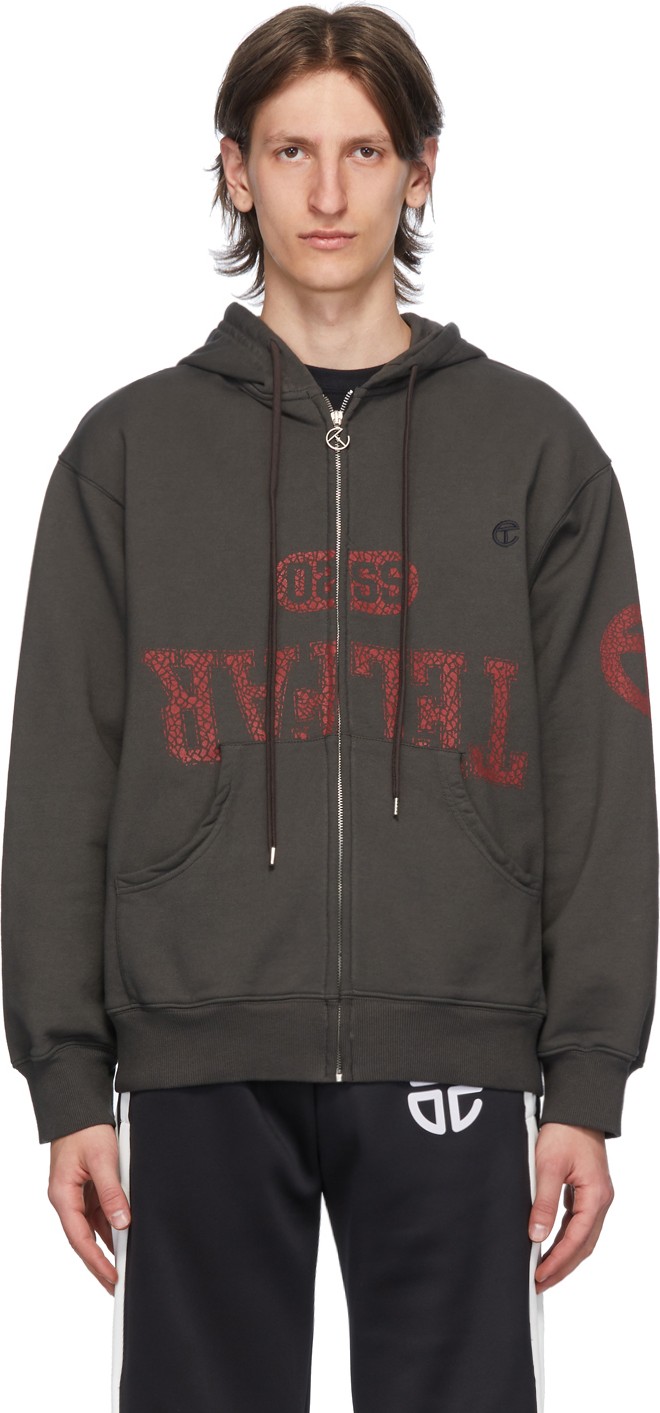 Telfar Black Drop Out Hoodie