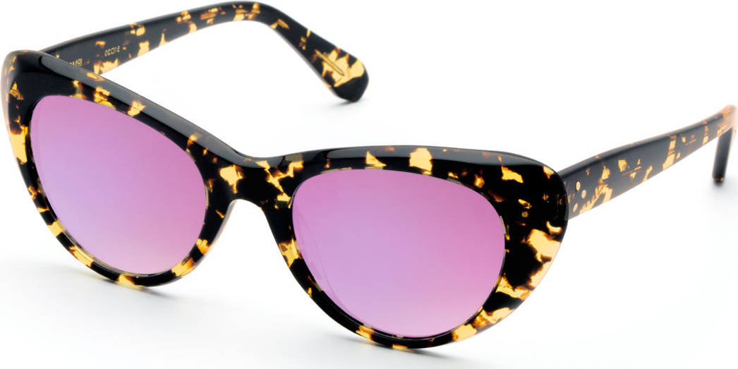 KREWE Irma Round Mirrored Sunglasses, Zulu