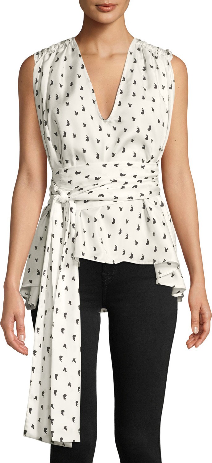 Maggie Marilyn I Can Count On You Printed Wrap Top