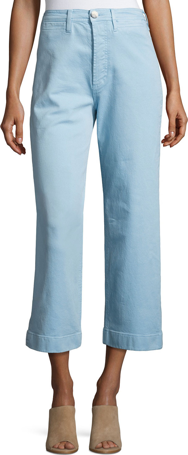 M.i.h Jeans Caron High-Rise Cropped Wide Leg Pants, Blue