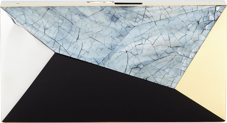 Rafe Melissa Rectangular Shell Minaudiere Clutch Bag