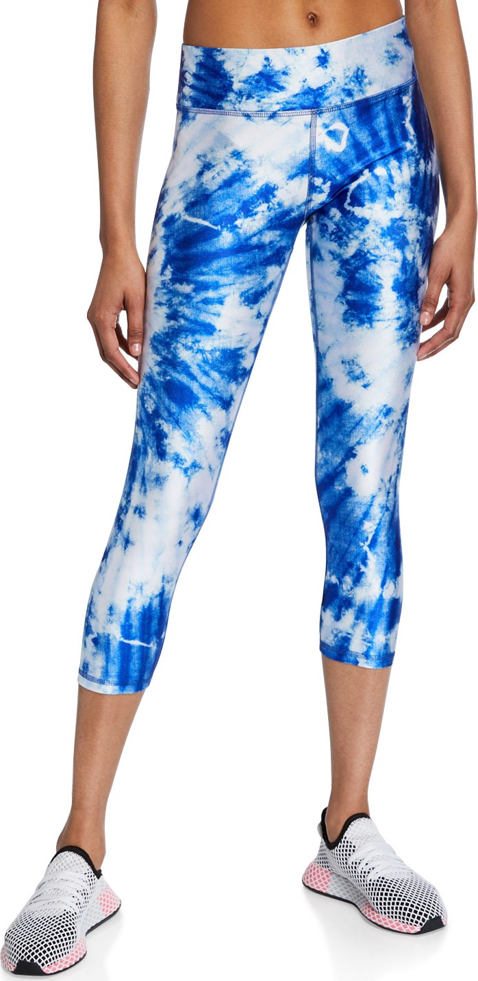 Terez Skys The Limit Tie-Dye Tall Band Capri Leggings