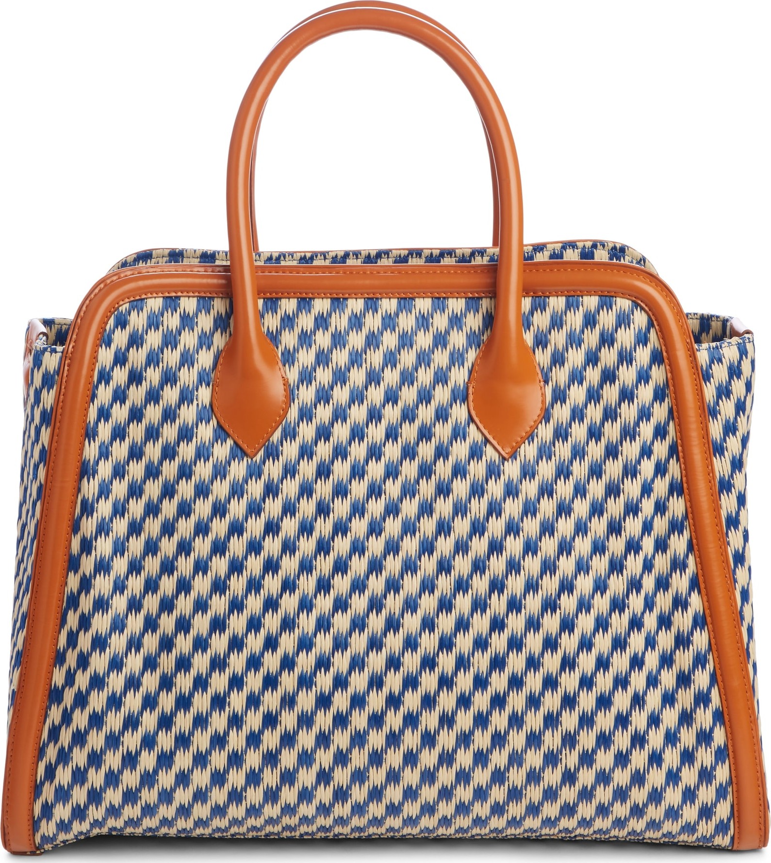 Dries Van Noten Woven Raffia & Leather Tote