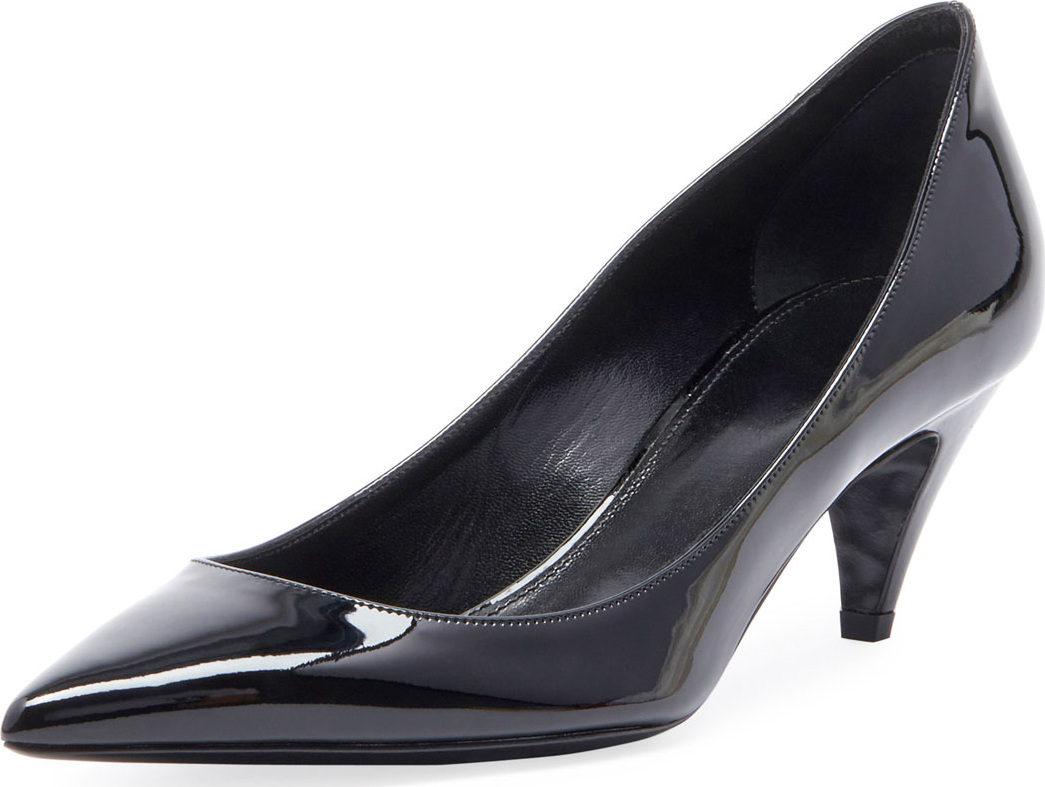 Saint Laurent Charlotte Patent Point-Toe Pump