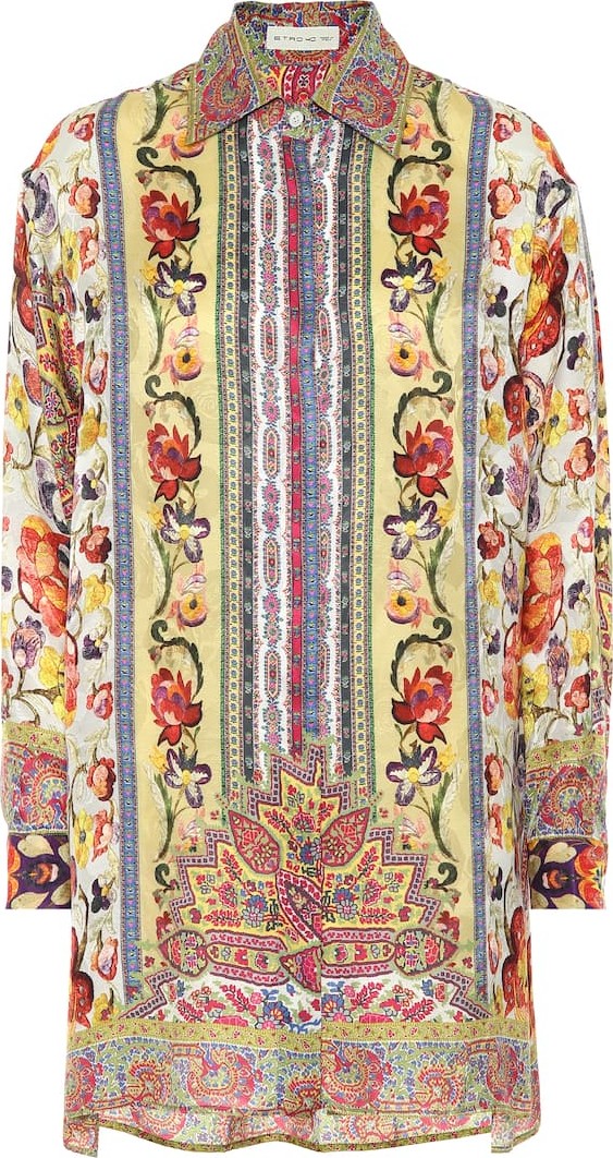 Etro Printed silk-blend blouse