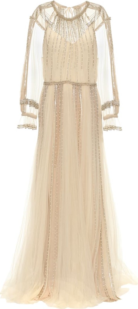 Valentino Embellished tulle gown