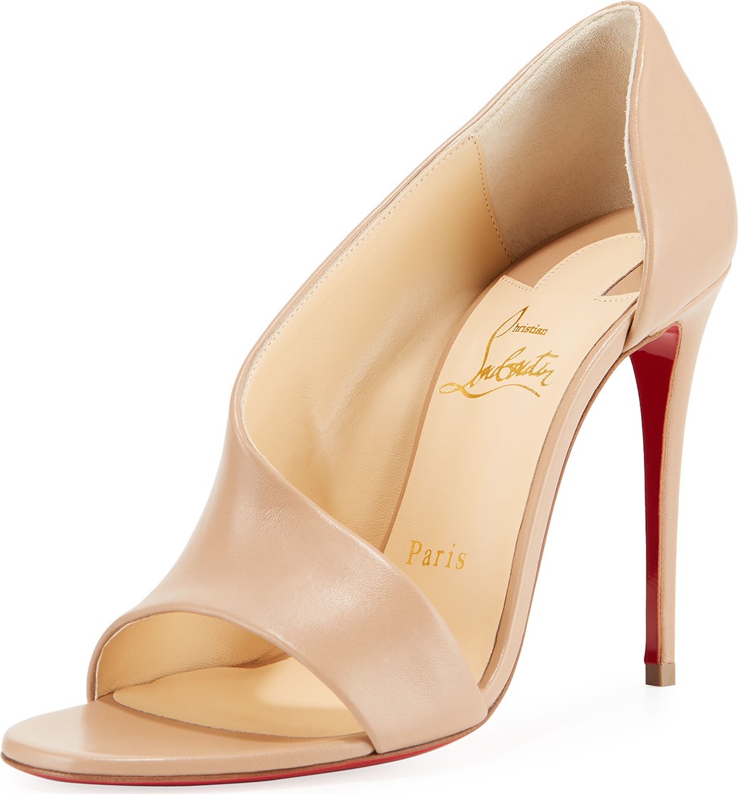 Christian Louboutin Phoebe Asymmetric Leather Red Sole Pumps