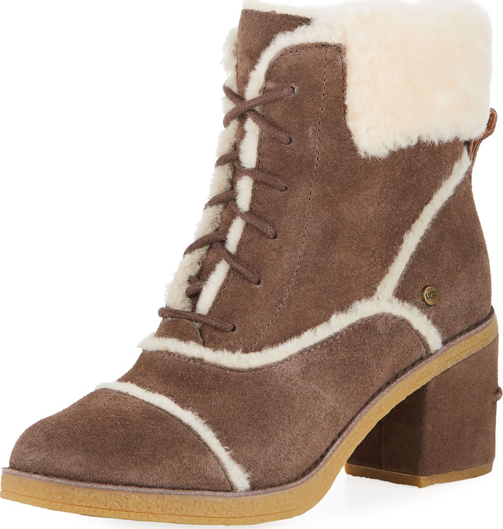 UGG Esterly Lace-Up Shearling Booties