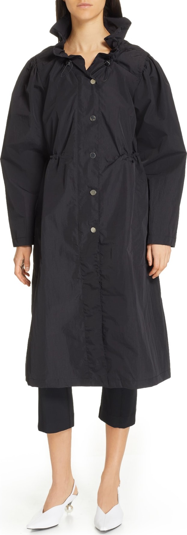 Opening Ceremony Ruffle Collar Raincoat