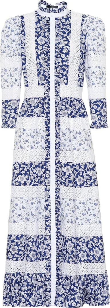 Alexander McQueen Floral cotton poplin maxi dress