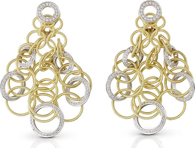 Buccellati Hawaii 18k Diamond Chandelier Earrings