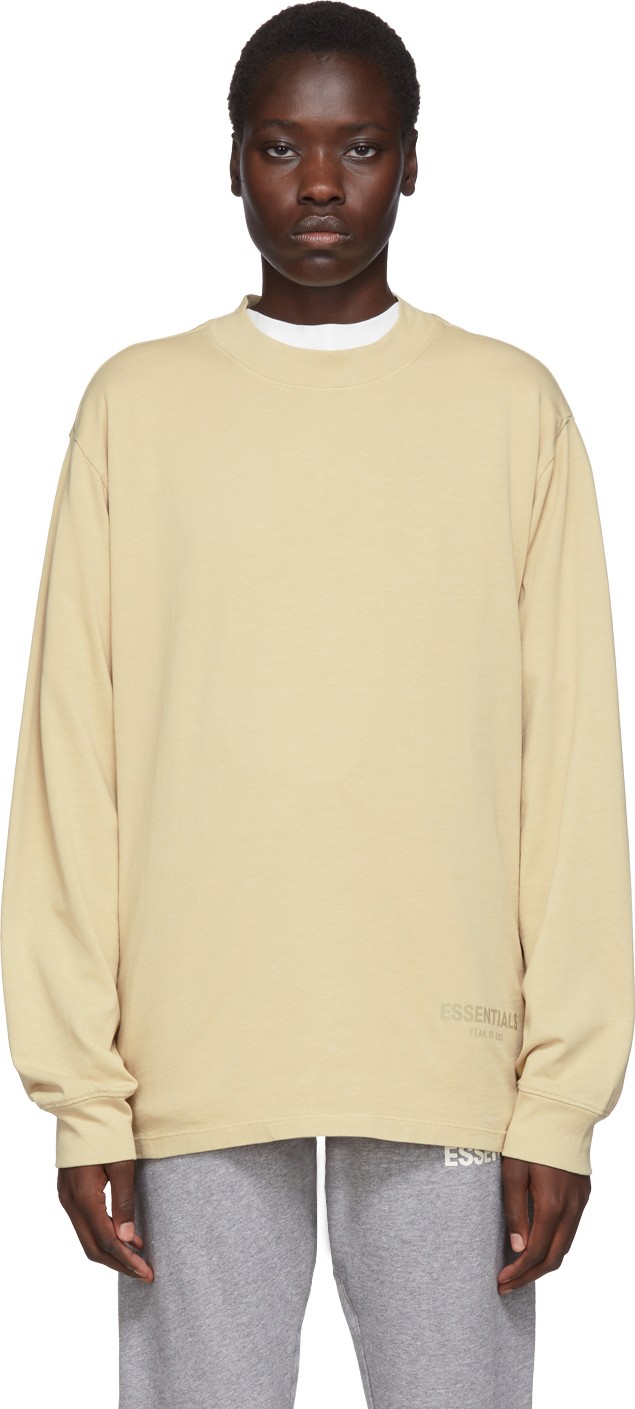 Essentials SSENSE Exclusive Beige Boxy Long Sleeve T-Shirt