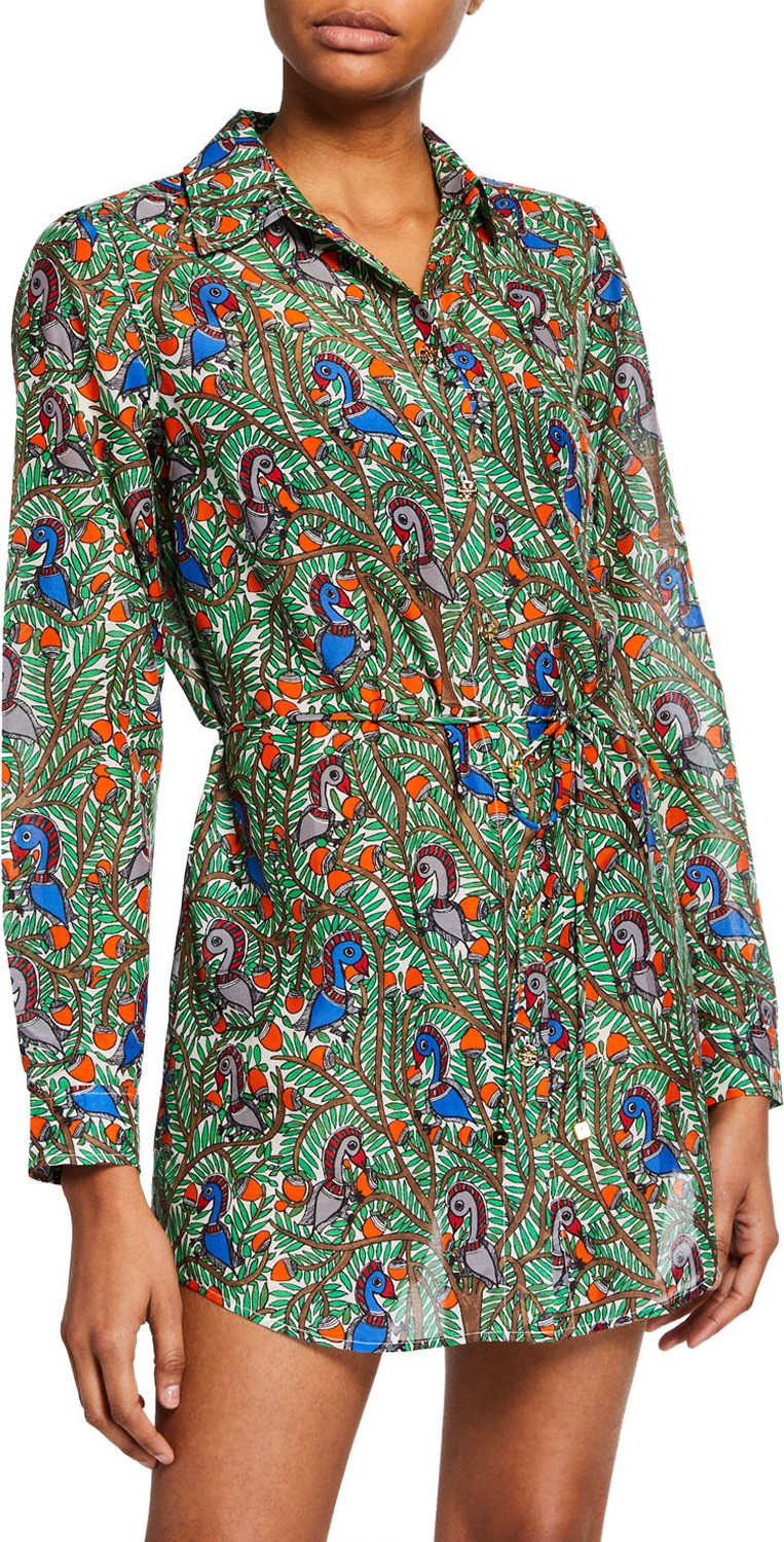 Tory Burch Brigitte Printed Beach Tunic