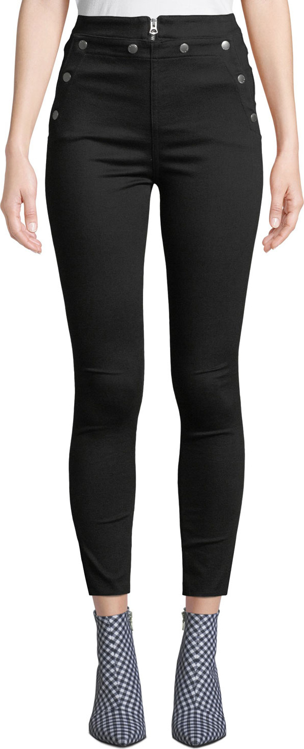 Rag & Bone Penton High-Rise Skinny Jeans w/ Snaps & Lacing
