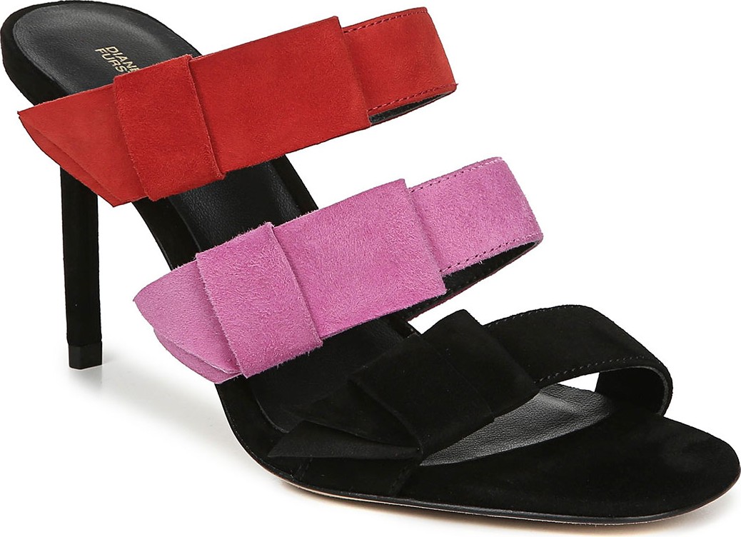 DIANE von FURSTENBERG Amari Colorblock Suede Sandals