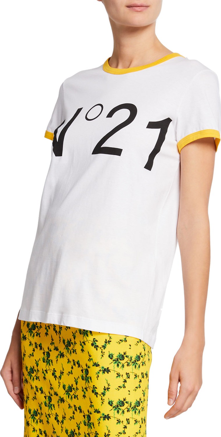 Nº21 Logo T-Shirt with Contrast Trim