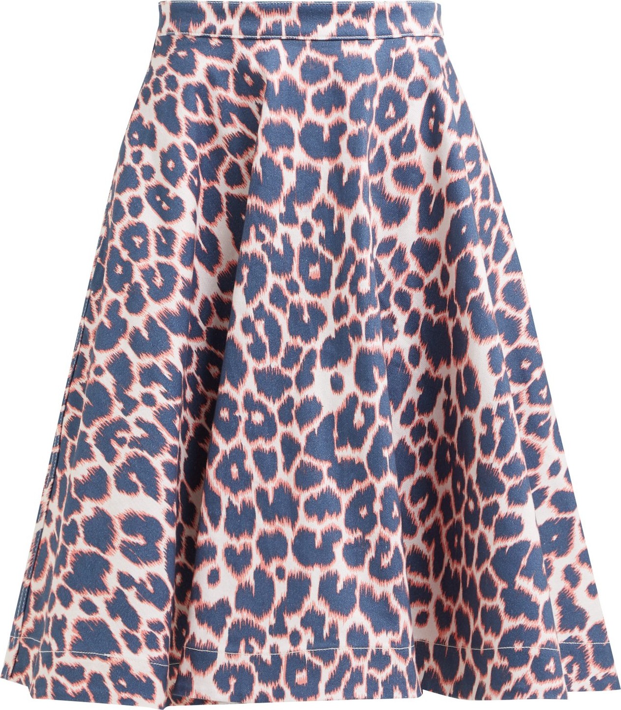 Calvin Klein 205W39NYC Leopard-print denim midi skirt