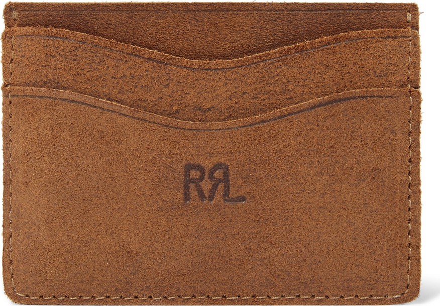 Rrl Roughout Leather Cardholder