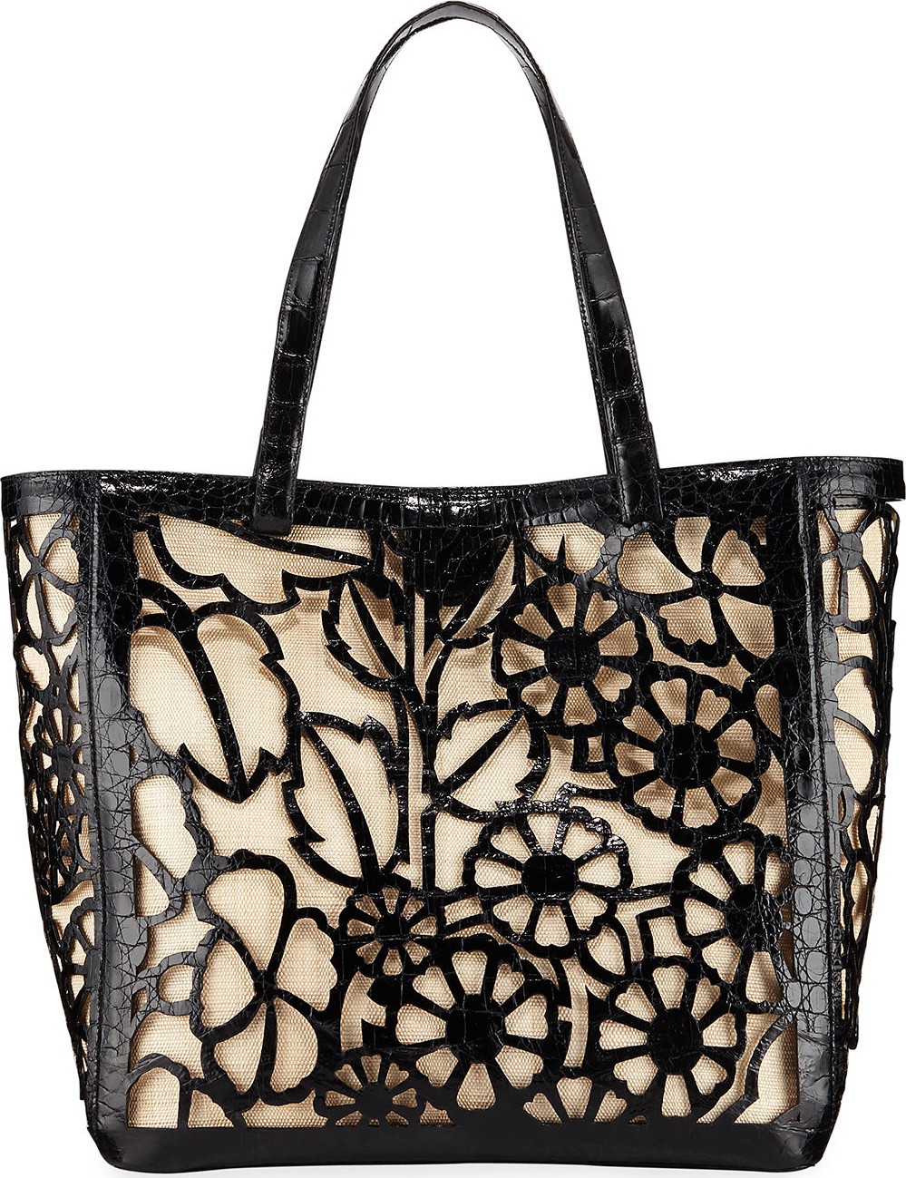 Nancy Gonzalez Floral Laser-Cut Tote Bag