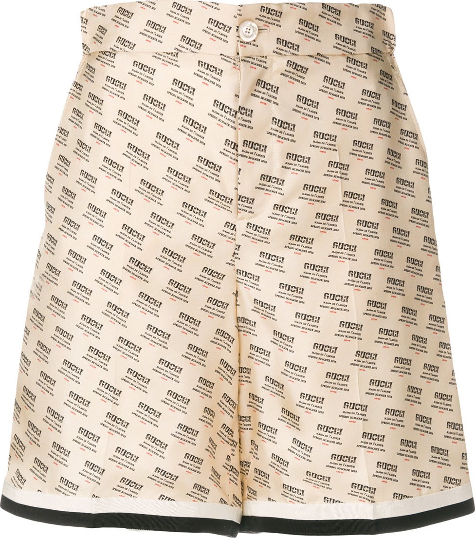 Gucci brand stamp pajama shorts